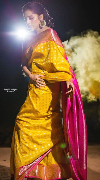 Handloom Lichi Silk Saree with Gorgeous Zari