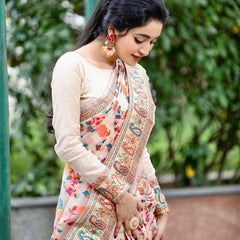 Wedding Special Banarasi Silk Saree with Zari Work white