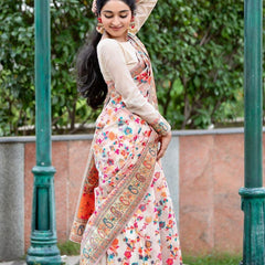 Wedding Special Banarasi Silk Saree with Zari Work white
