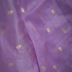 Elegant Banarasi Silk Saree with Gold Zari Embellishments Light Purple