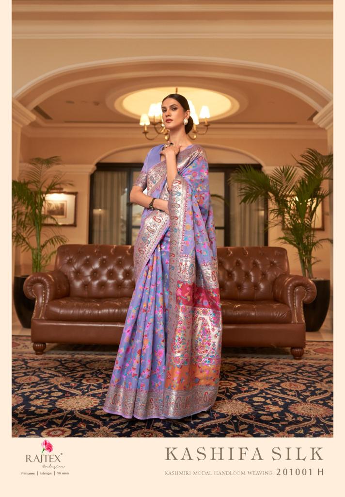 Wedding Special Banarasi Silk Saree with Zari Work Light Blue