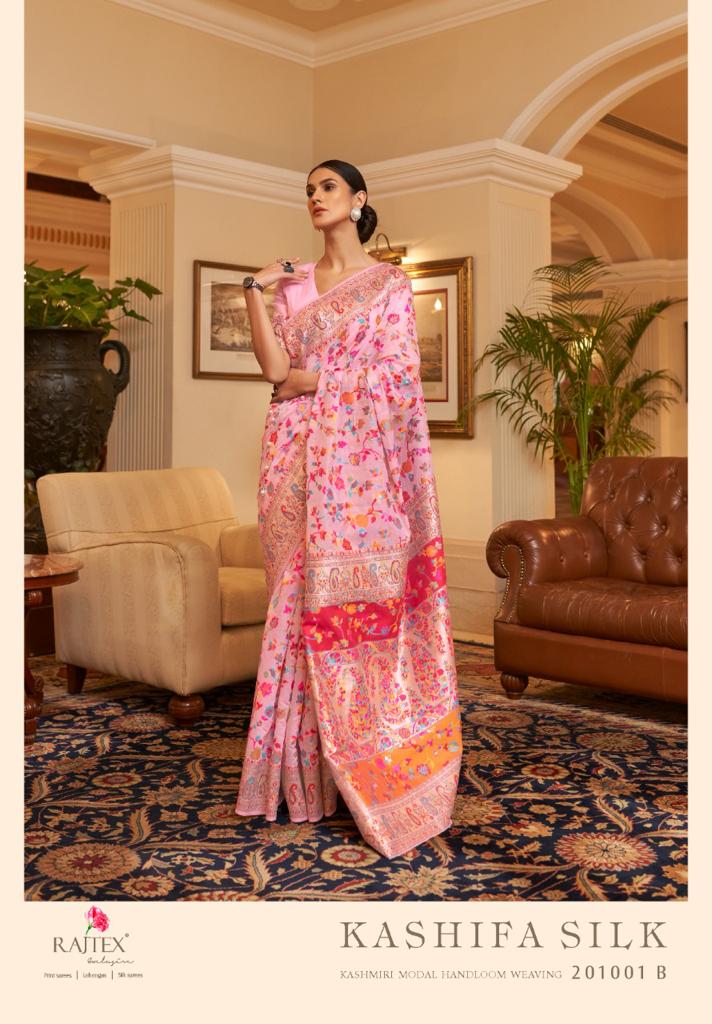 Wedding Special Banarasi Silk Saree with Zari Work Pink