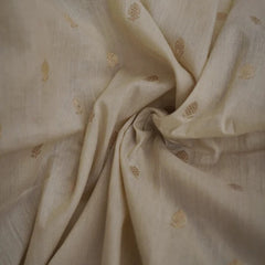 Elegant Banarasi Silk Saree with Gold Zari Embellishments Cream