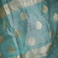 Elegant Banarasi Silk Saree with Gold Zari Embellishments Sky Blue