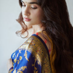 Premium Elegant Lichi Silk Saree with Intricate Zari Weaving