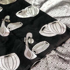 Latest Designer Lichi Silk Saree with Zari Embroidery
