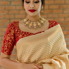 Rich Heritage Lichi Silk Saree with Exclusive Zari Weaving