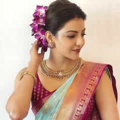 Ethnic Lichi Silk Saree with Beautiful Zari Finish