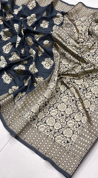 Bridal Lichi Silk Saree with Stunning Zari Embellishments