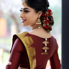 Latest Trend Lichi Silk Saree with Classy Zari Borders