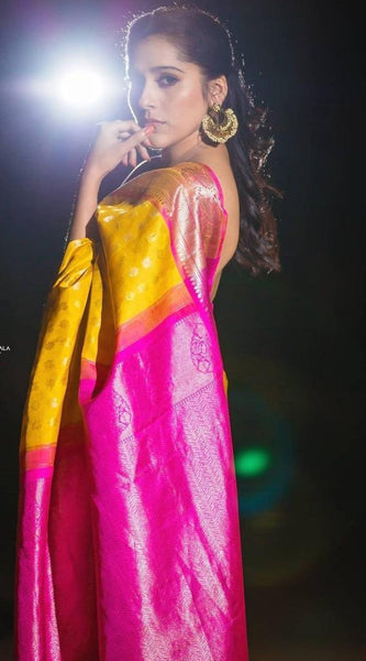 Handloom Lichi Silk Saree with Gorgeous Zari