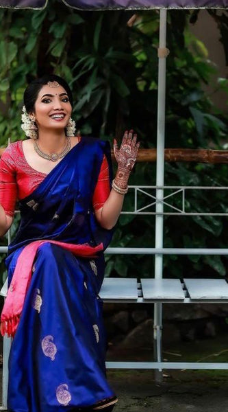 Traditional Wear Lichi Silk Saree with Stunning Zari Patterns