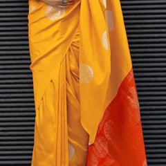 Designer Traditional Lichi Silk Saree with Classic Zari Art