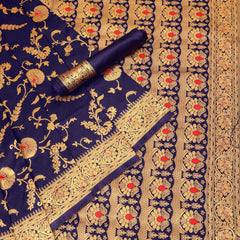 Premium Elegant Lichi Silk Saree with Intricate Zari Weaving