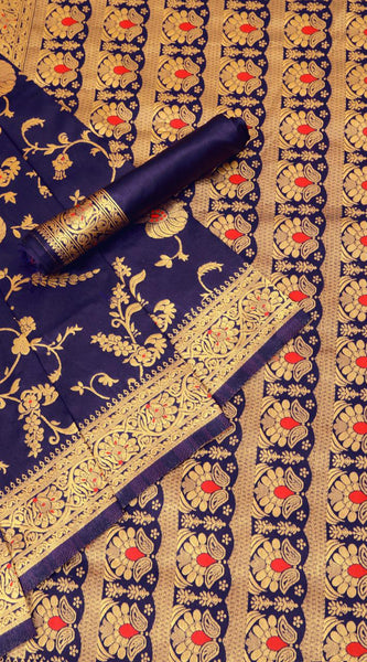 Premium Elegant Lichi Silk Saree with Intricate Zari Weaving