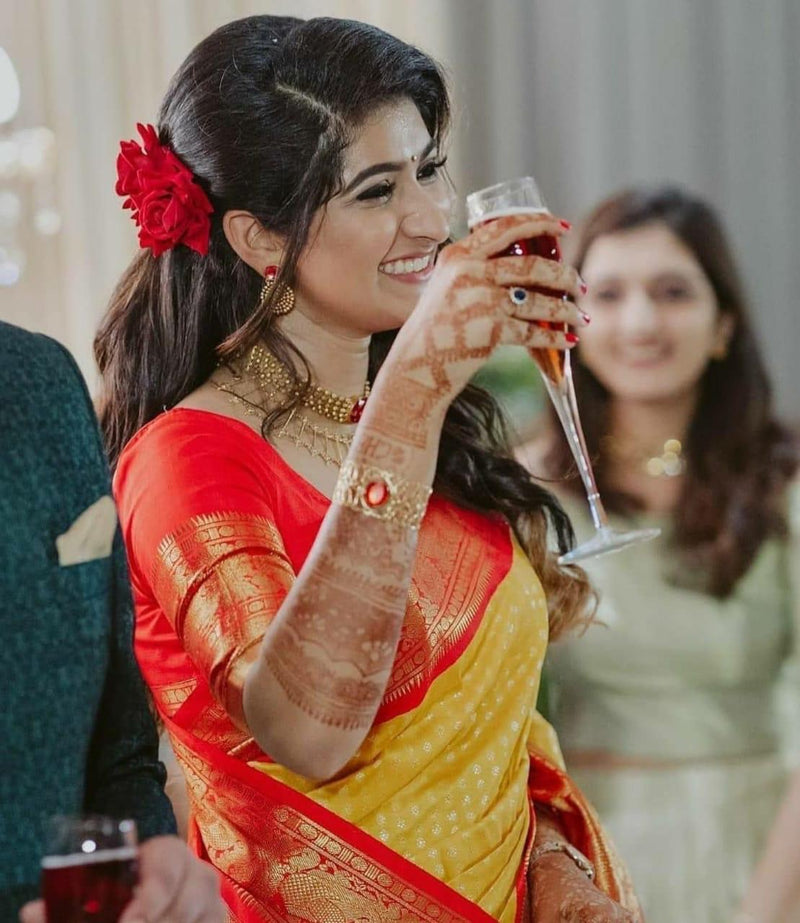 Affordable Luxury Lichi Silk Saree with Stunning Zari Details