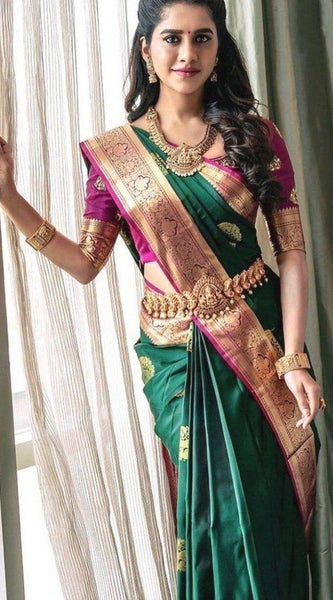 Designer Lichi Silk Saree with Exquisite Zari Detailing