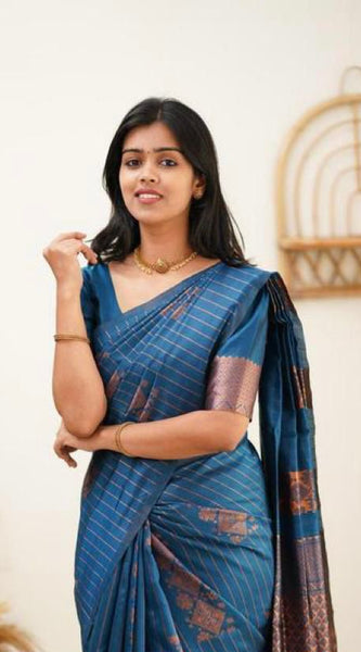 Designer Banarasi Silk Saree for Party & Festive rama Saree