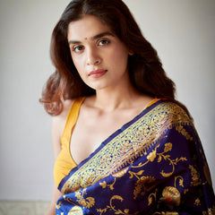 Premium Elegant Lichi Silk Saree with Intricate Zari Weaving