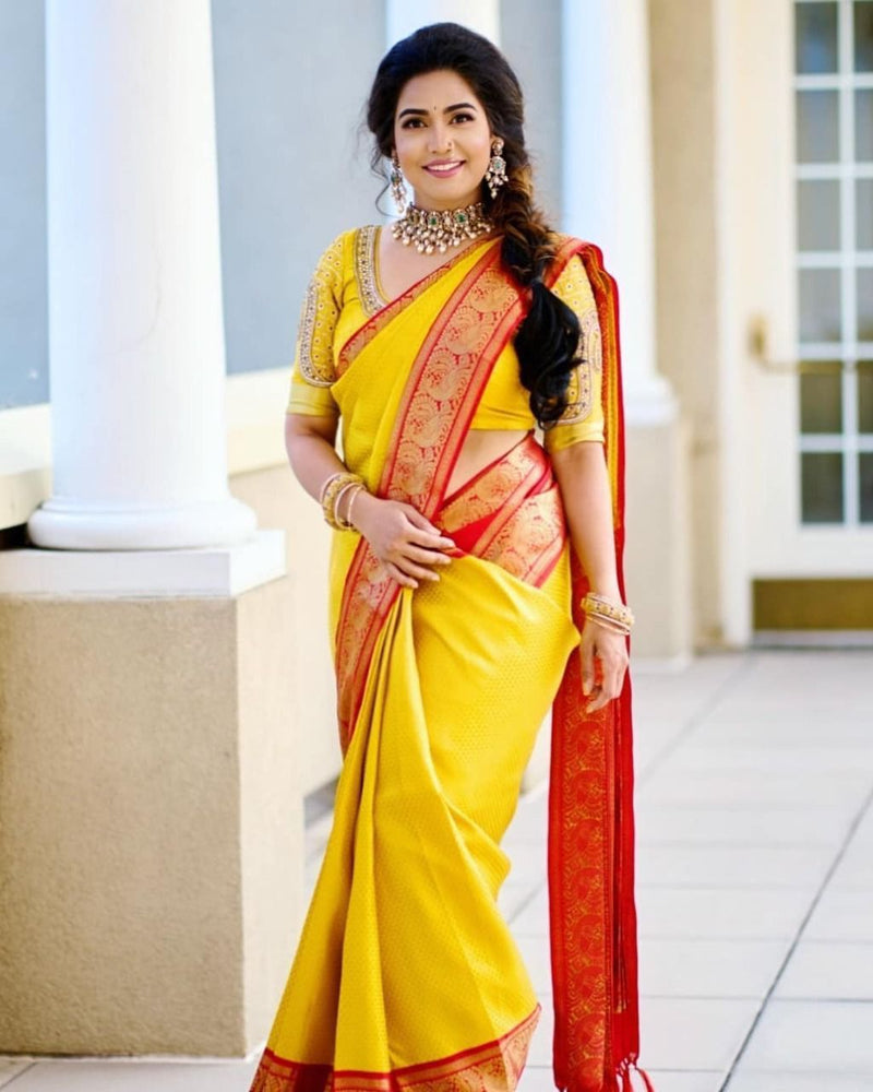 Soft and Elegant Lichi Silk Saree with Classic Zari Work