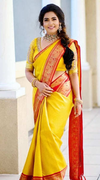 Soft and Elegant Lichi Silk Saree with Classic Zari Work