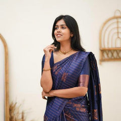 Designer Banarasi Silk Saree for Party & Festive Blue