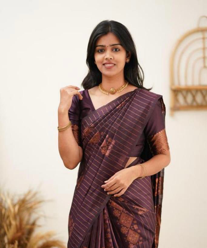 Designer Banarasi Silk Saree for Party & Festive Wine Saree