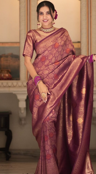 Sumptuous Black Soft Silk Saree With Imbrication Blouse Piece