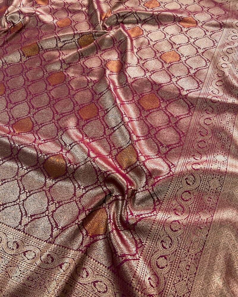 Sumptuous Black Soft Silk Saree With Imbrication Blouse Piece