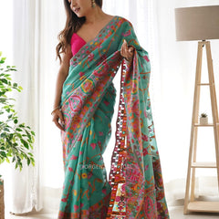 Banarasi Silk Saree Printed– Rich Fabric, Royal Look Rama Saree