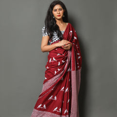 Designer Banarasi Silk Saree with Heavy Brocade Work