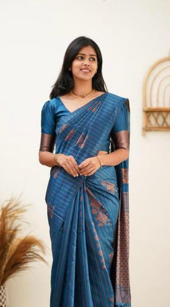 Designer Banarasi Silk Saree for Party & Festive rama Saree