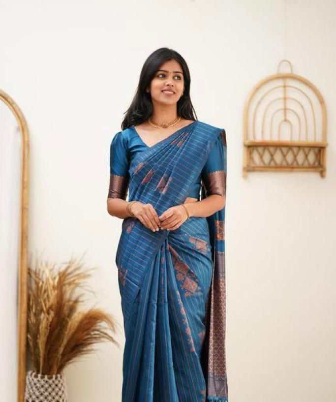 Designer Banarasi Silk Saree for Party & Festive rama Saree