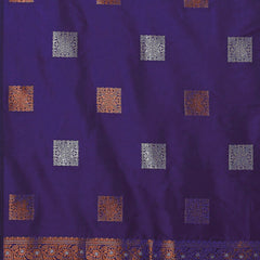 Ethnic Banarasi Saree – Handwoven Soft Silk Fabric Purple Saree