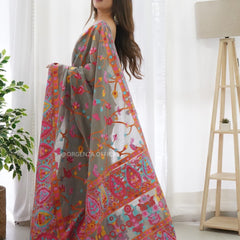 Banarasi Silk Saree Printed– Rich Fabric, Royal Look Grey