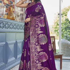 Timeless Elegance: The Legacy of Banarasi Silk Sarees COLOR PURPLE