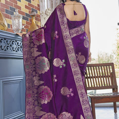 Timeless Elegance: The Legacy of Banarasi Silk Sarees COLOR PURPLE