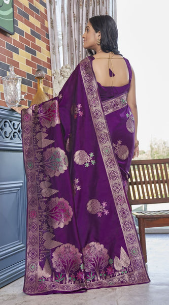 Timeless Elegance: The Legacy of Banarasi Silk Sarees COLOR PURPLE