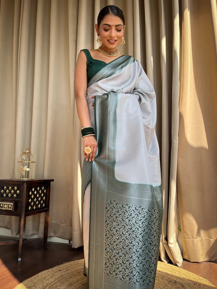 Enduring Grace: The Rich Heritage of Banarasi Silk Sarees COLOR GREY
