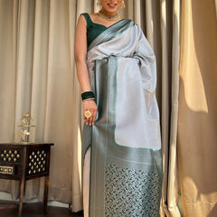 Enduring Grace: The Rich Heritage of Banarasi Silk Sarees COLOR GREY