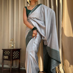 Enduring Grace: The Rich Heritage of Banarasi Silk Sarees COLOR GREY
