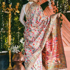 Wedding Special Banarasi Silk Saree with Zari Work white