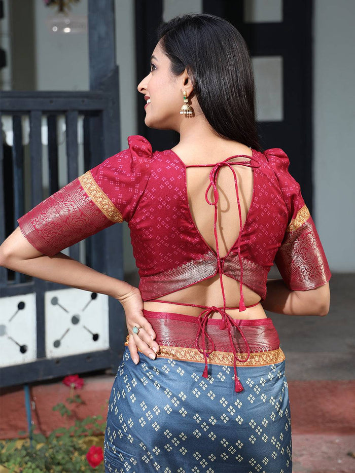 Premium Pure Viscose Dola Silk Saree & Pichwai Kalamkari Design