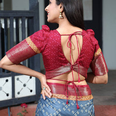 Premium Pure Viscose Dola Silk Saree & Pichwai Kalamkari Design