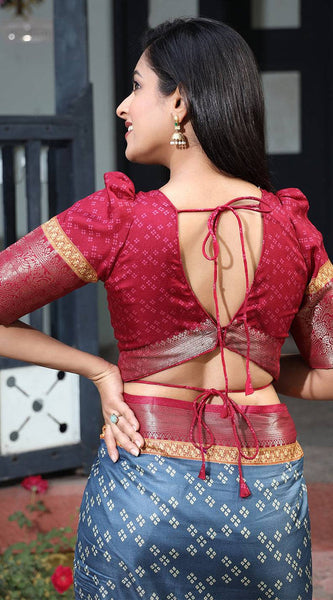Premium Pure Viscose Dola Silk Saree & Pichwai Kalamkari Design