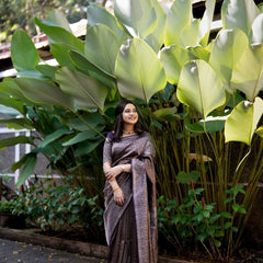 Gorgeous Purple Soft Silk Saree With Impressive Blouse Piece