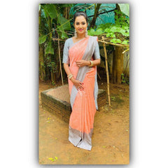 Premium Soft Lichi Silk Saree with Jacquard Weaving