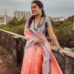 Premium Soft Lichi Silk Saree with Jacquard Weaving