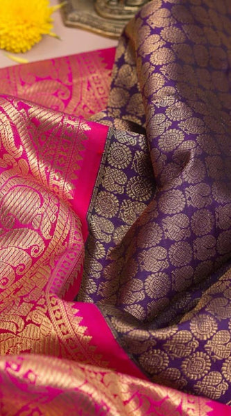 Premium Lichi Silk Saree with Designer Zari Work