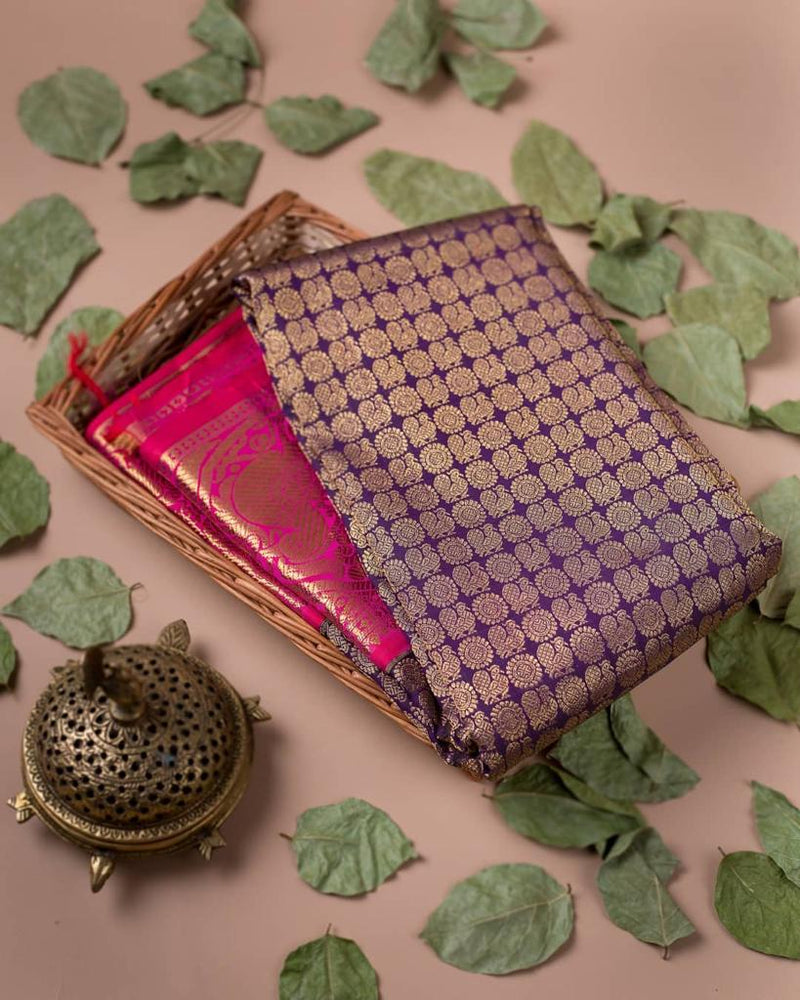 Premium Lichi Silk Saree with Designer Zari Work